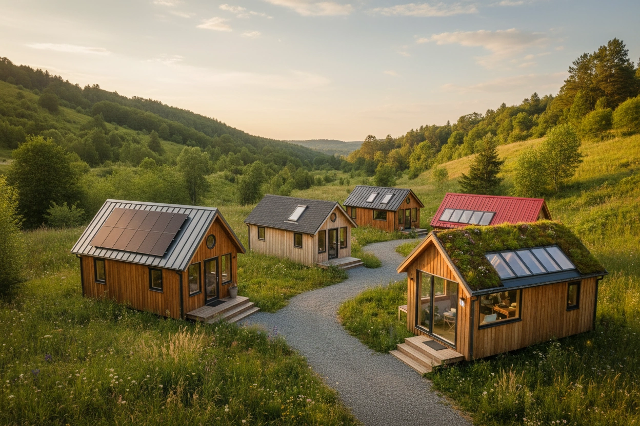 Professional image illustrating Top 5 Roofing Types for Tiny Homes