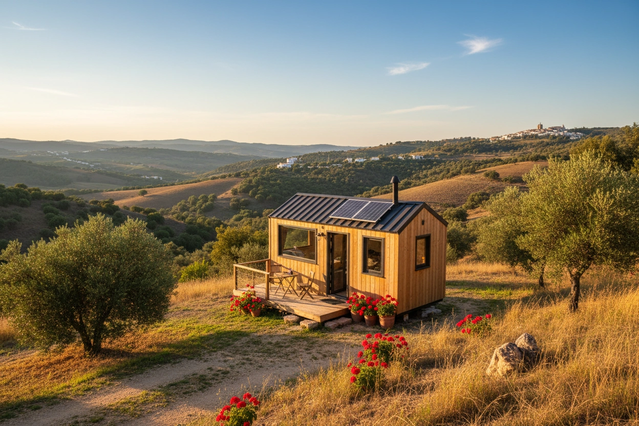Professional image illustrating Best Locations for Tiny House Rentals in Spain