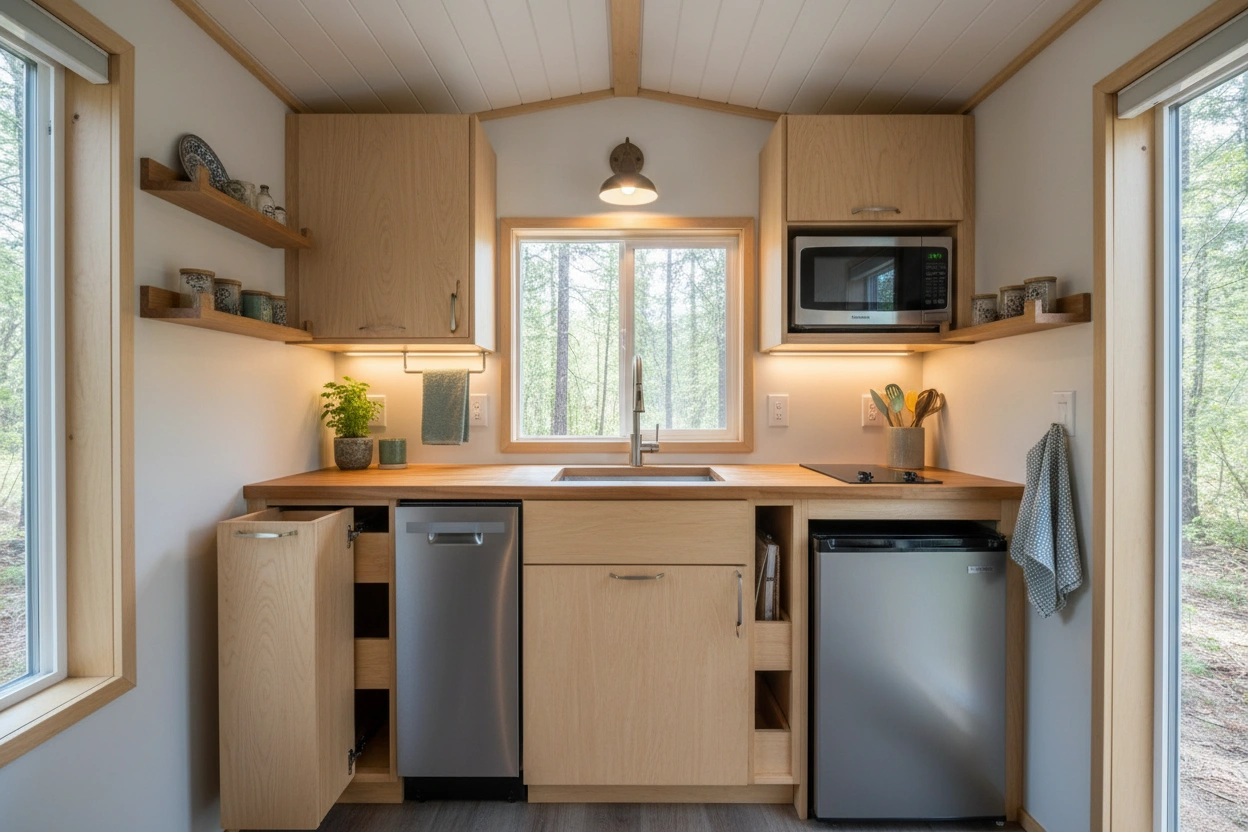 Professional image illustrating Top 10 Space-Saving Appliances for Tiny Kitchens