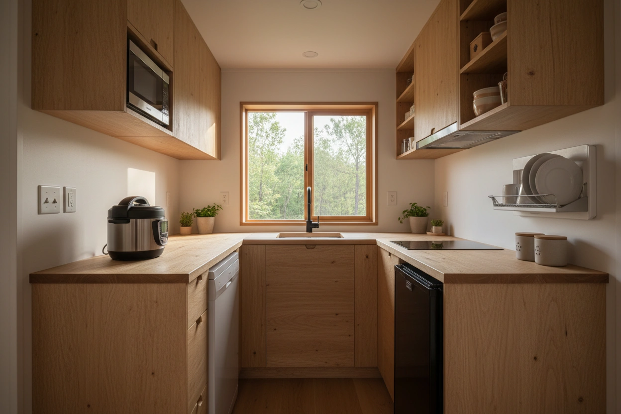 Professional image illustrating Top 10 Space-Saving Appliances for Tiny Kitchens