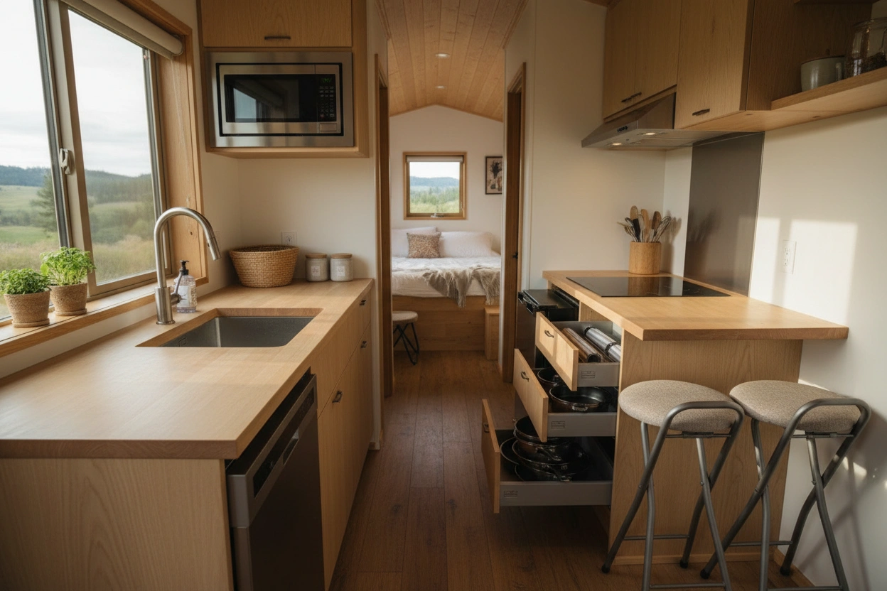 Professional image illustrating Top 10 Space-Saving Appliances for Tiny Kitchens