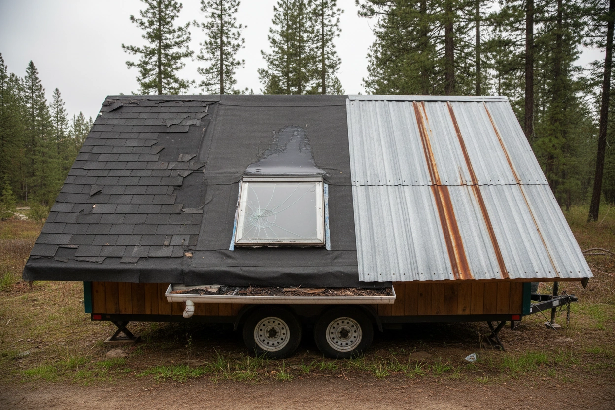 Professional image illustrating Common Mistakes When Choosing Tiny House Roofing