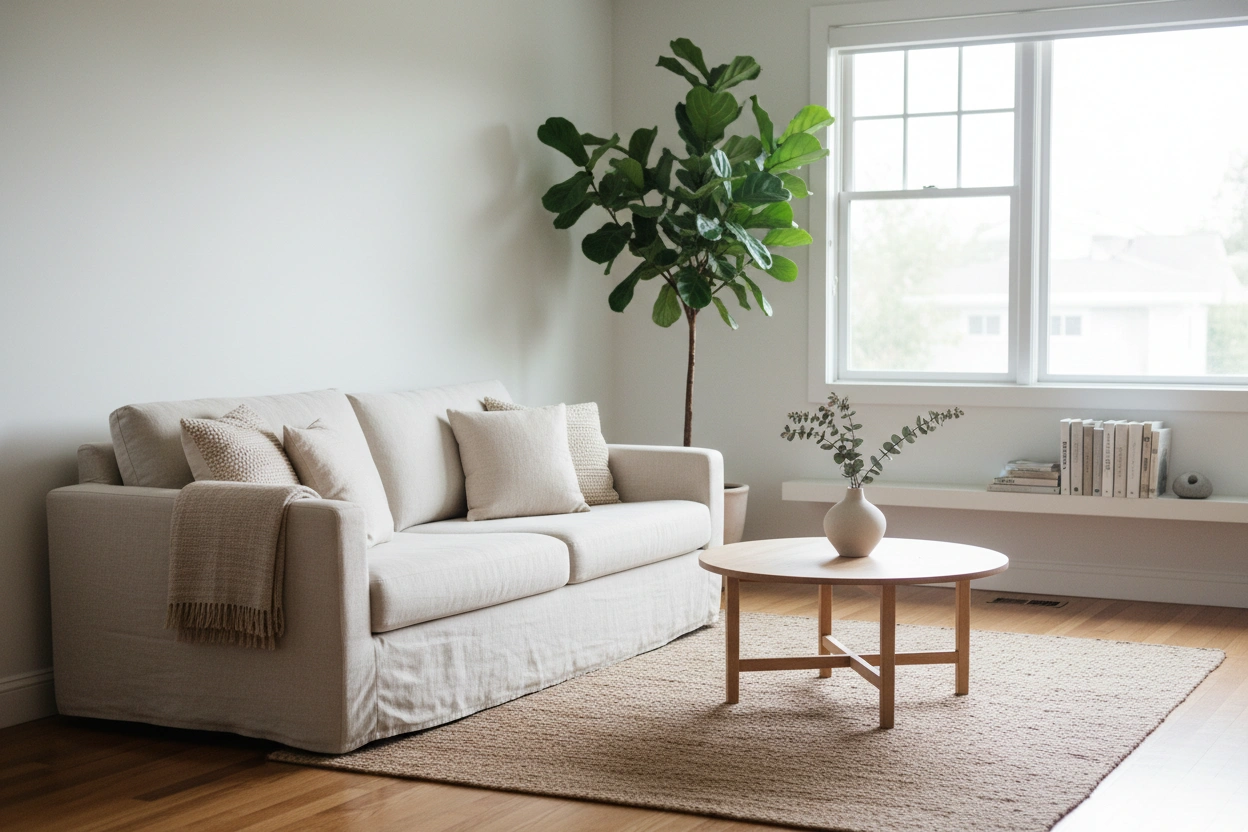 Professional image illustrating Top 10 Decluttering Tips for a Simpler Home