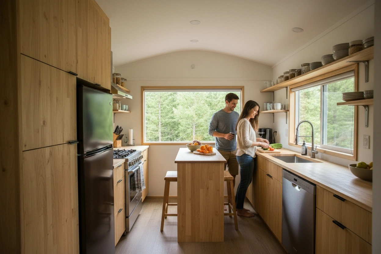 Professional image illustrating Common Misconceptions About Tiny House Kitchens