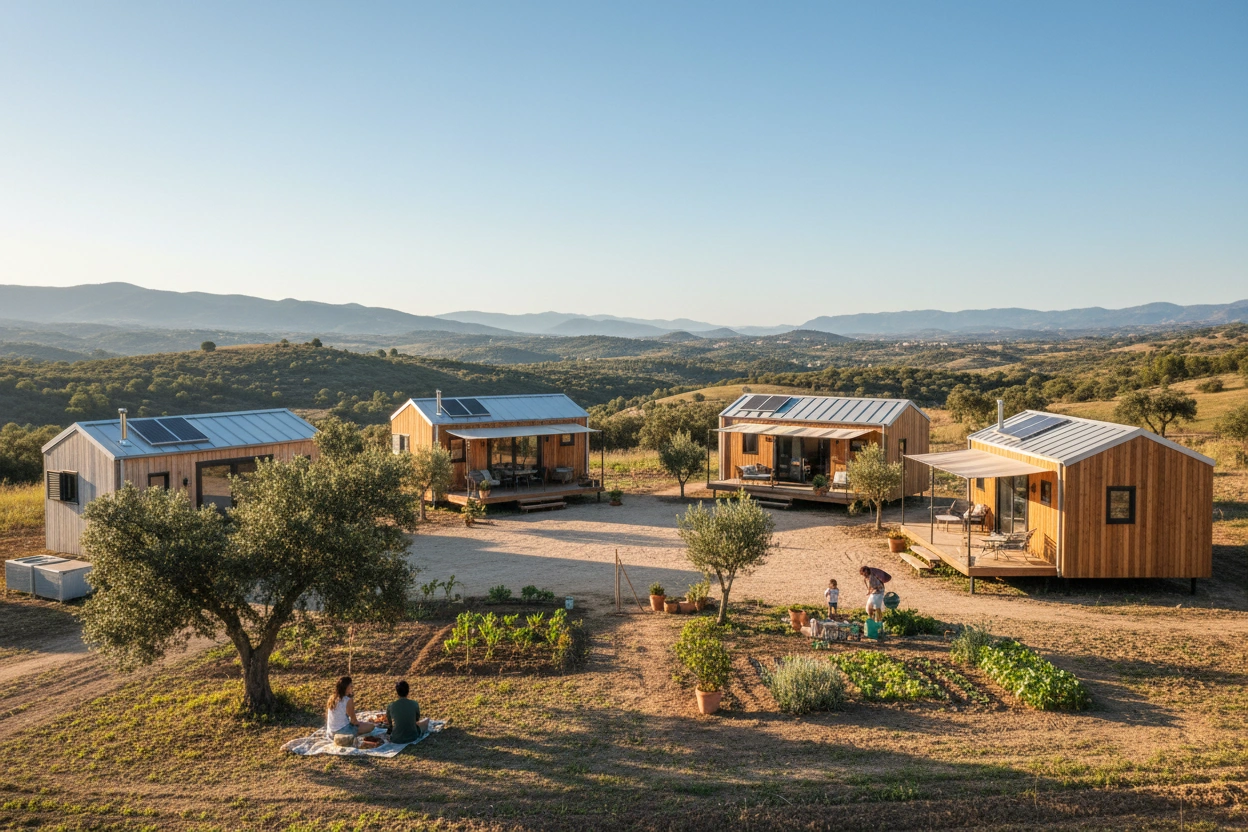 Professional image illustrating Top 10 Tiny House Communities in Spain