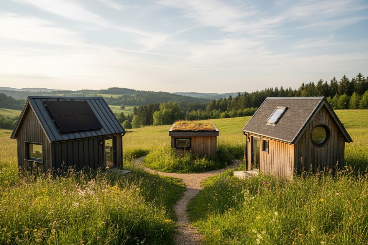 Professional image illustrating Top 5 Roofing Types for Tiny Homes