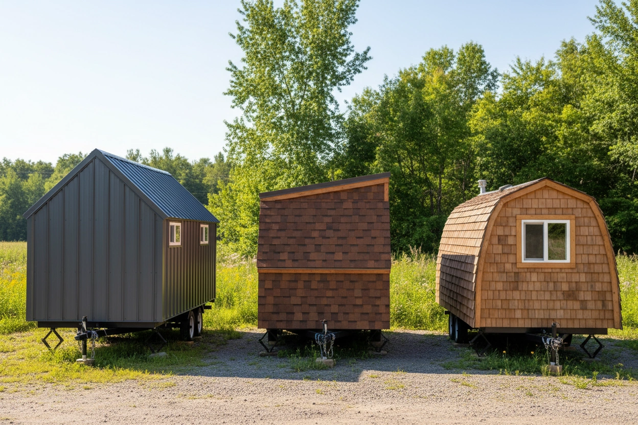 Professional image illustrating Popular Tiny House Roofing Styles
