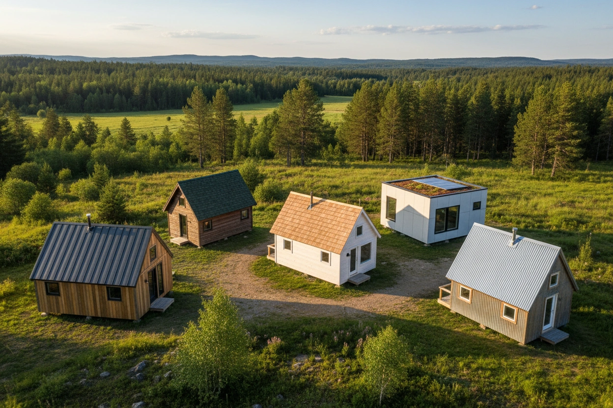 Professional image illustrating Top 5 Roofing Types for Tiny Homes