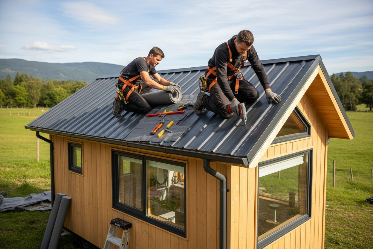 Professional image illustrating Tips for Successful Tiny House Roofing Installation
