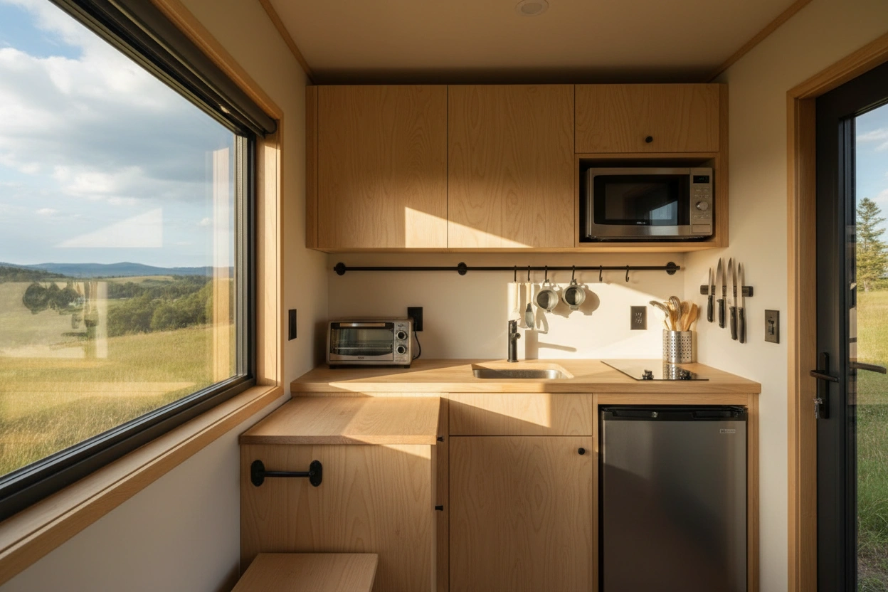 Professional image illustrating Top 10 Space-Saving Appliances for Tiny Kitchens
