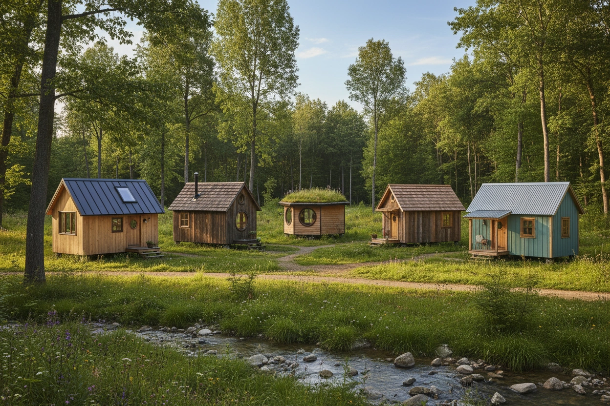 Professional image illustrating Top 5 Roofing Types for Tiny Homes