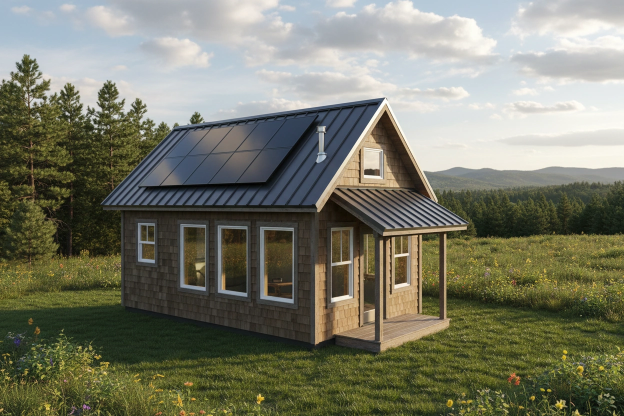 Professional image illustrating Key Considerations for Tiny House Roofing