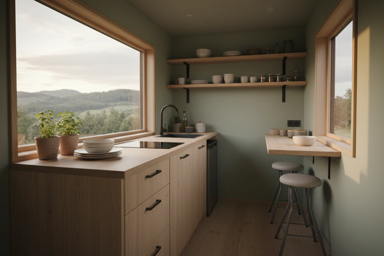 Professional image illustrating Understanding Tiny House Kitchen Layouts