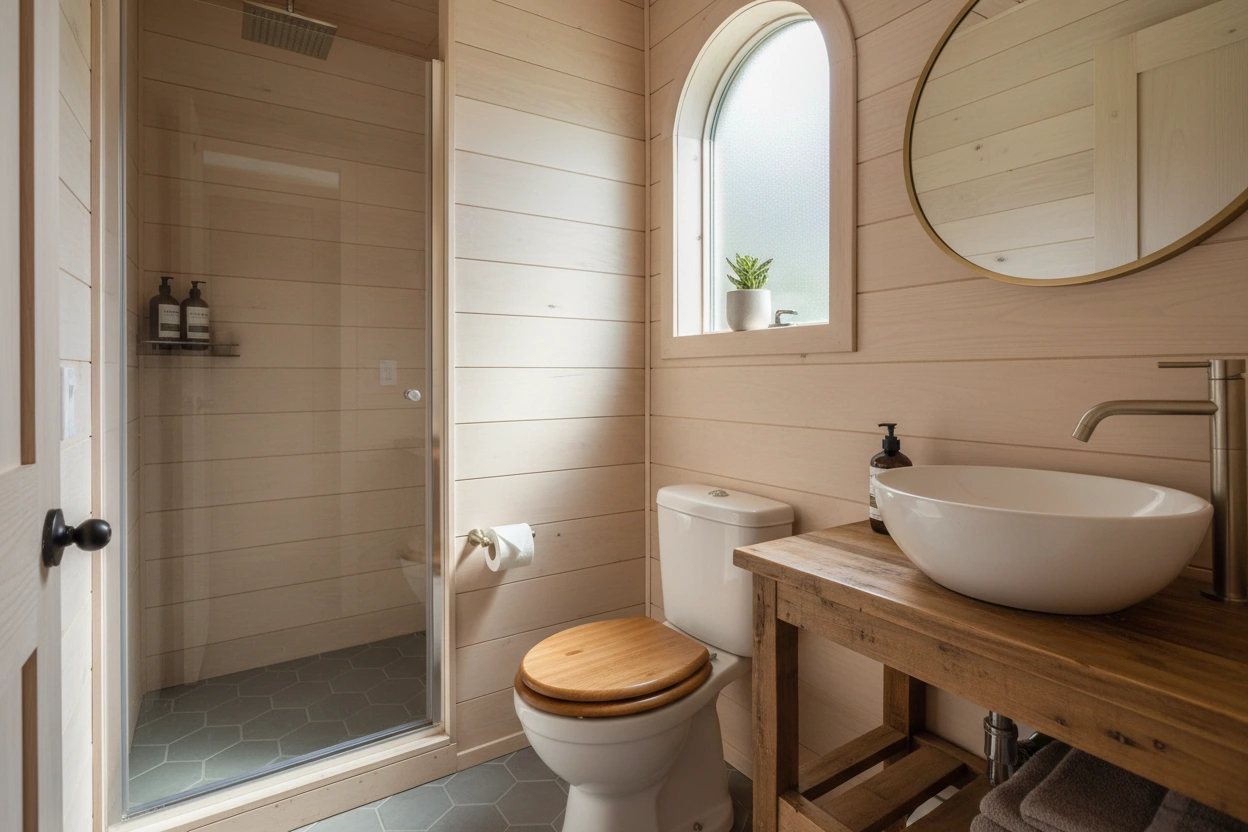 Professional image illustrating Understanding the Tiny House Bathroom