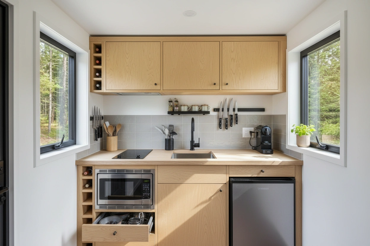 Professional image illustrating Top 10 Space-Saving Appliances for Tiny Kitchens