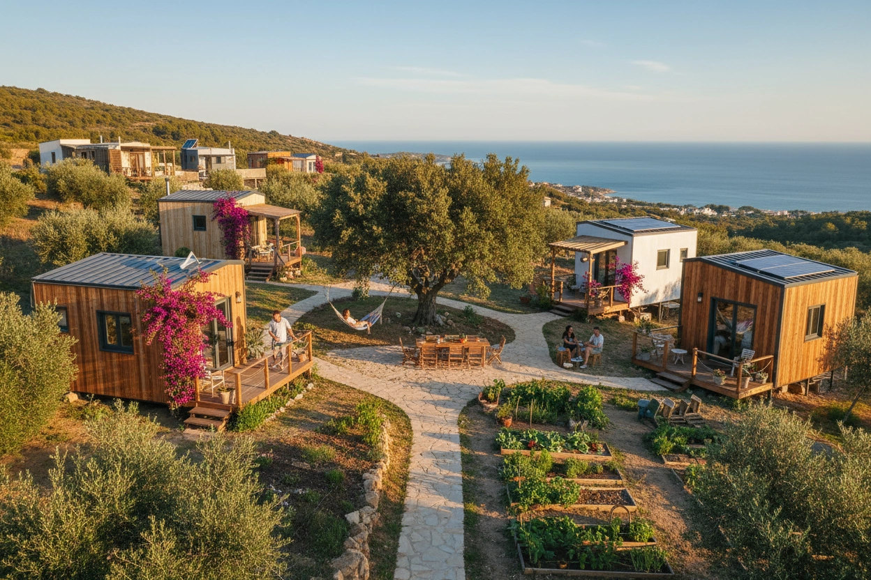Professional image illustrating Key Considerations When Choosing a Tiny House Community