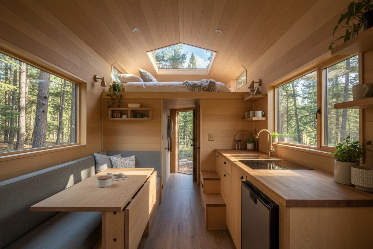 Professional image illustrating Common Misconceptions About Tiny House Living