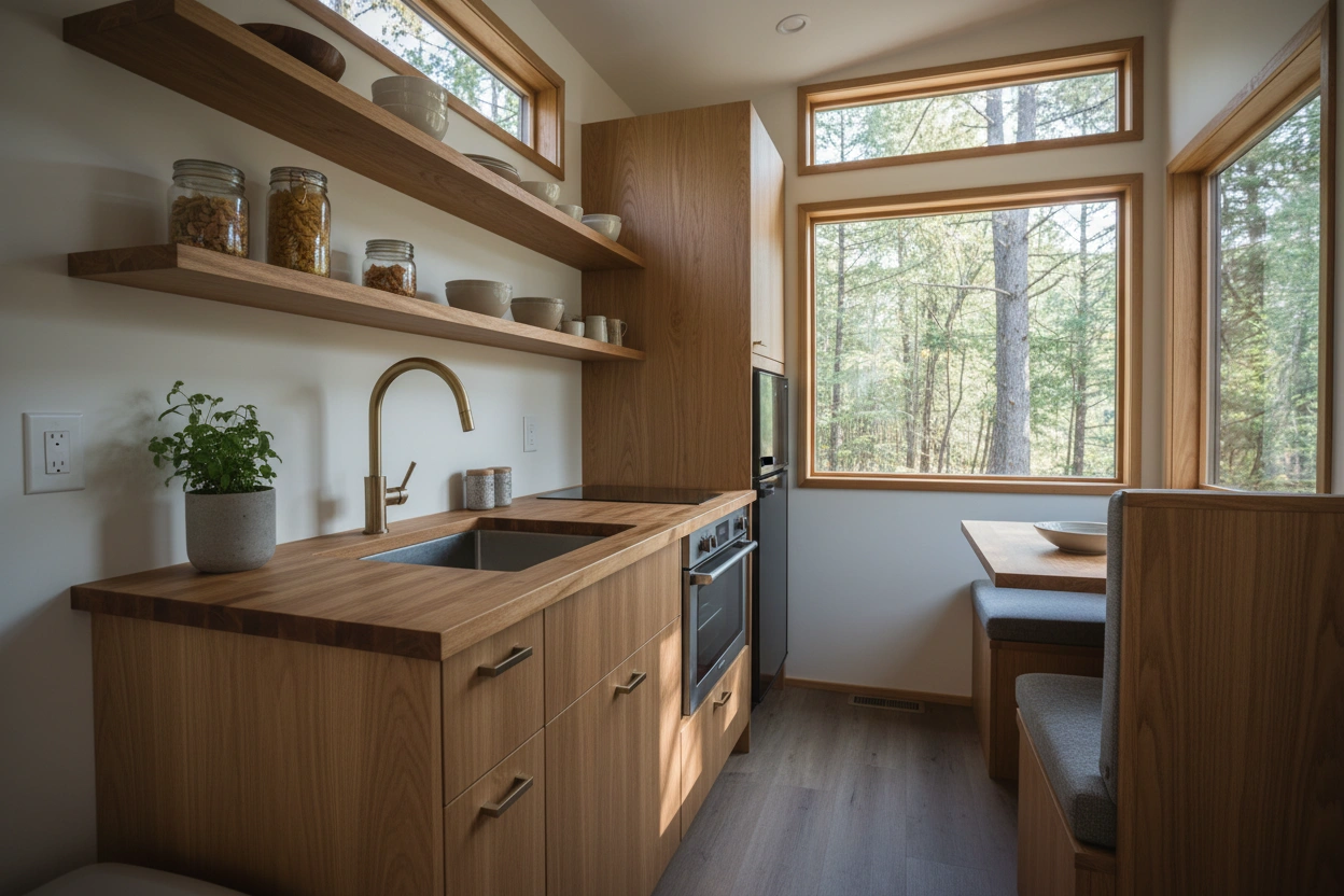 Professional image illustrating Understanding the Tiny House Kitchen
