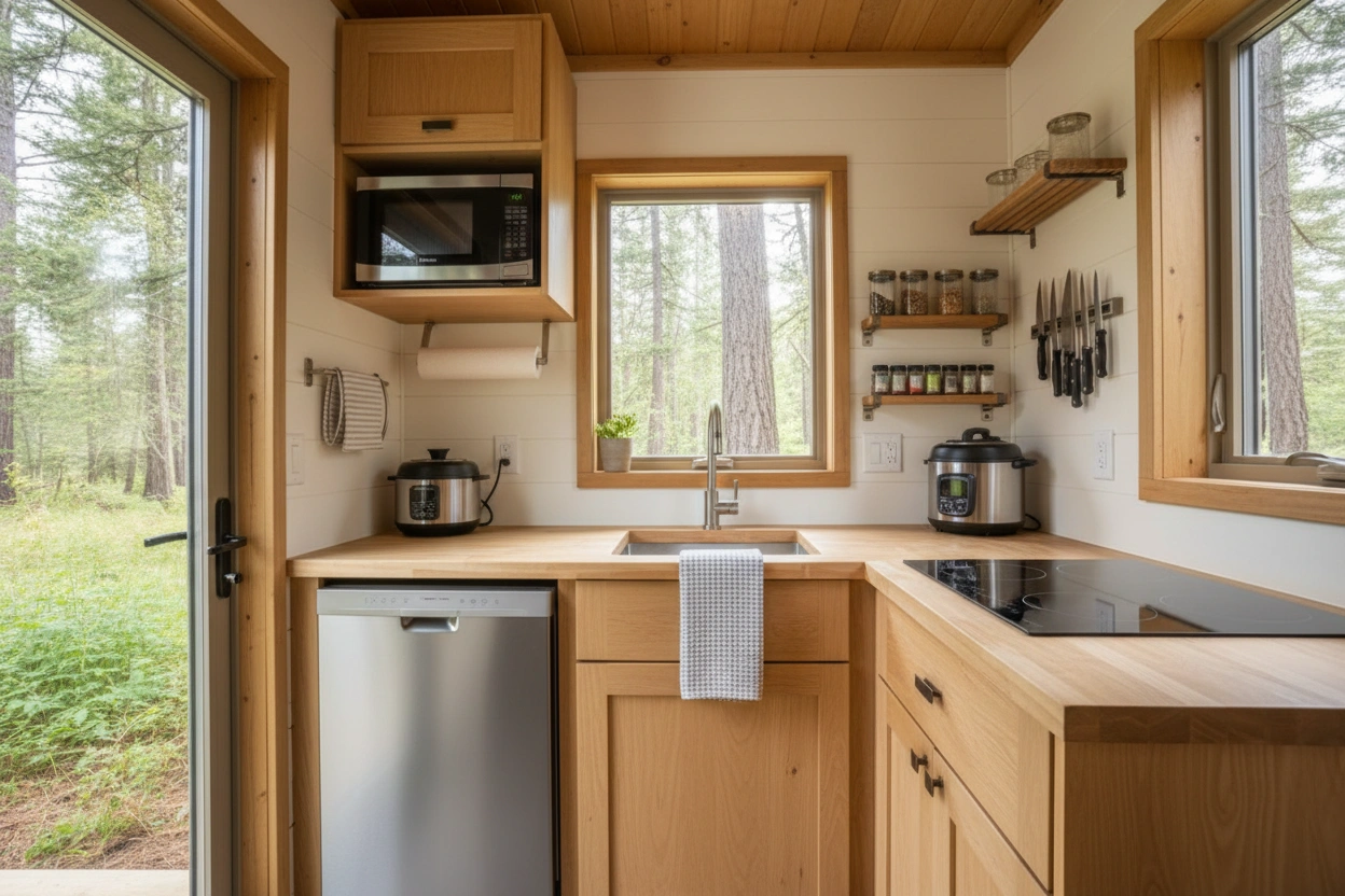 Professional image illustrating Top 10 Space-Saving Appliances for Tiny Kitchens