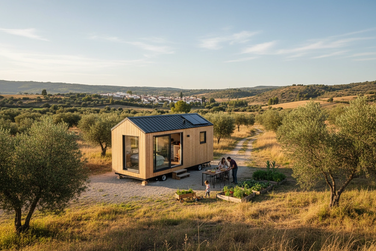 Professional image illustrating Key Considerations When Buying a Tiny House in Spain