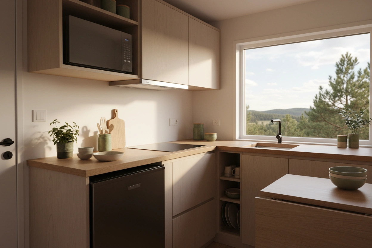 Professional image illustrating Top 10 Space-Saving Appliances for Tiny Kitchens
