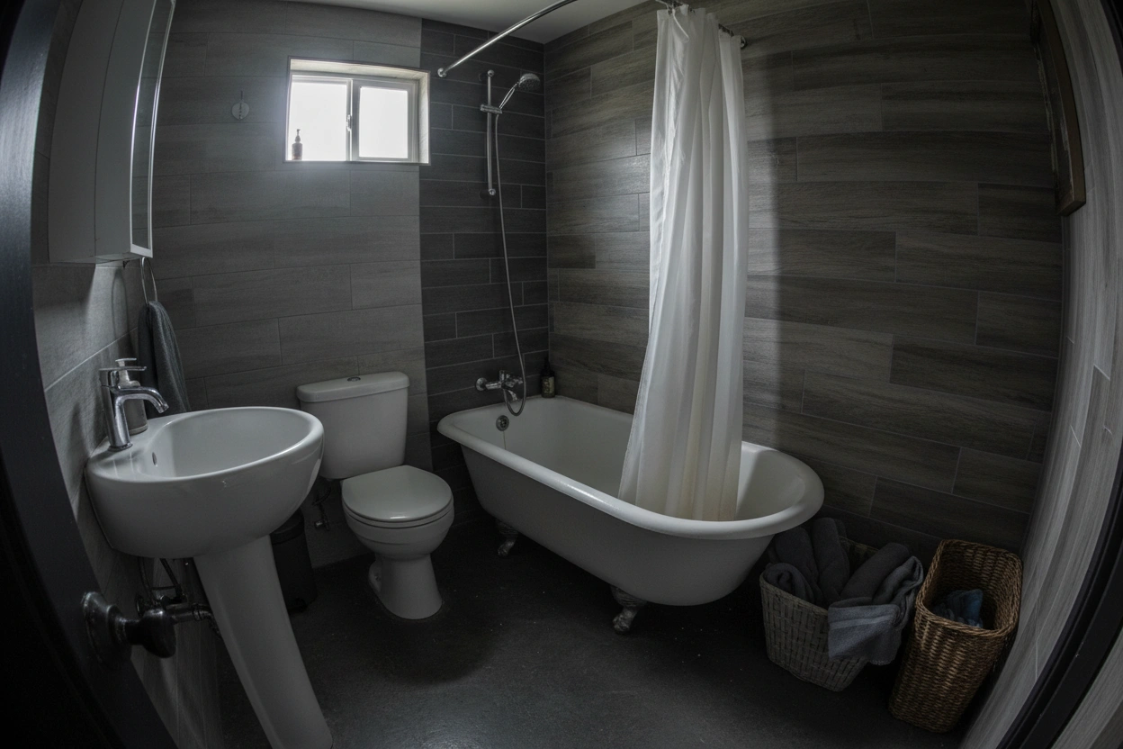 Professional image illustrating Common Mistakes to Avoid When Designing a Tiny House Bathroom