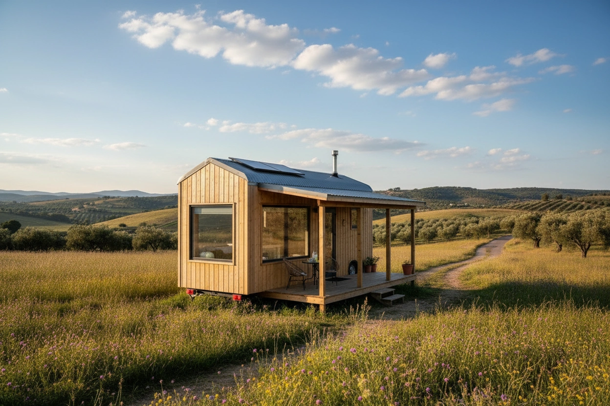 Professional image illustrating Key Steps to Buying a Tiny House in Spain