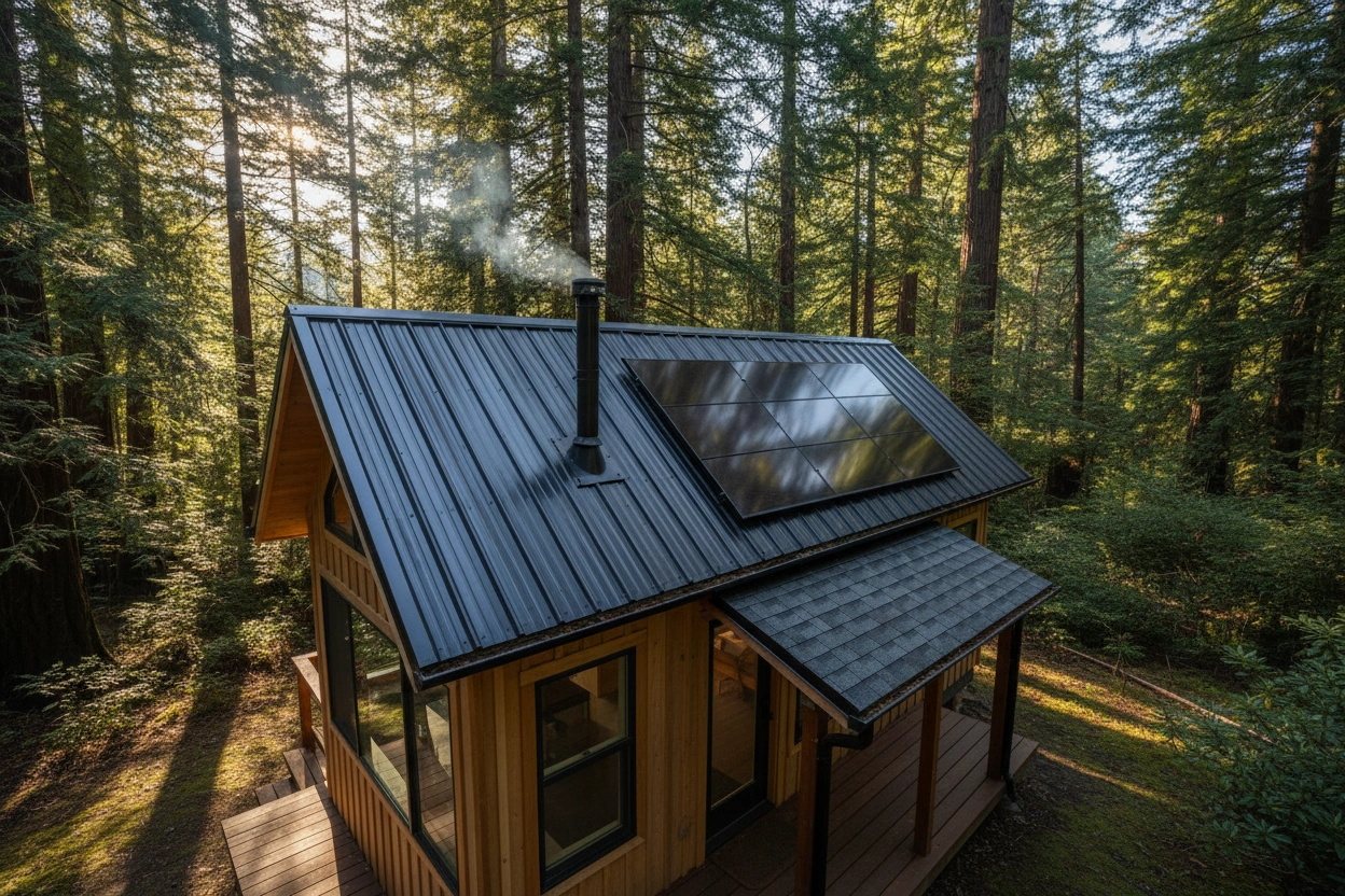 Professional image illustrating Factors to Consider When Choosing Tiny House Roofing