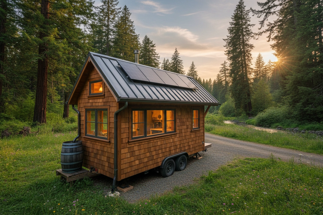 Professional image illustrating Understanding the Importance of Roofing in Tiny House Design