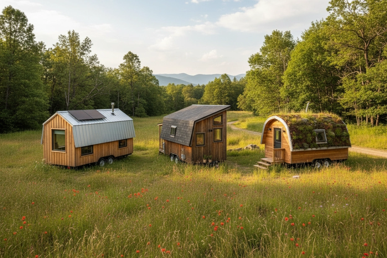 Professional image illustrating Top 5 Roofing Types for Tiny Homes