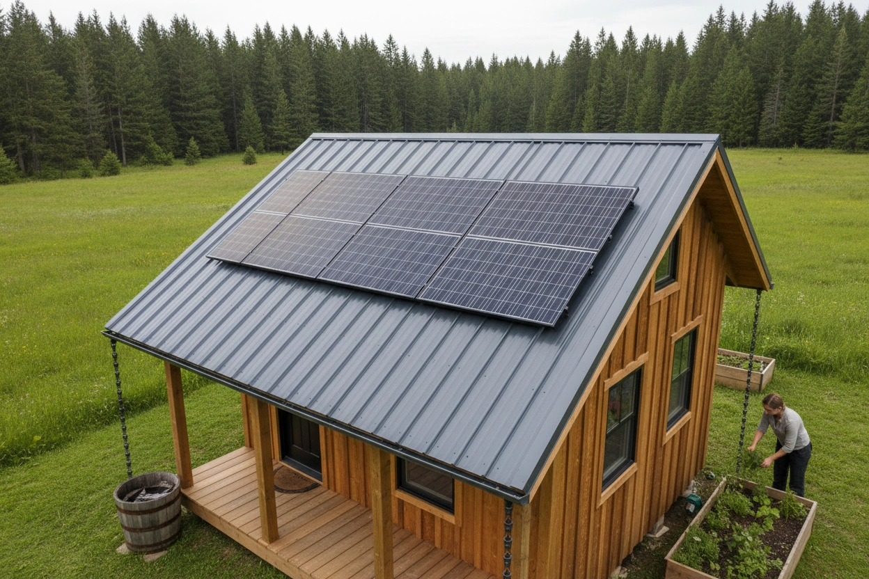 Professional image illustrating Cost-Saving Tips for Tiny House Roofing
