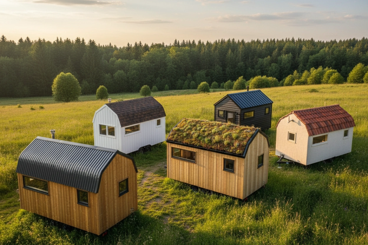 Professional image illustrating Top 5 Roofing Types for Tiny Homes
