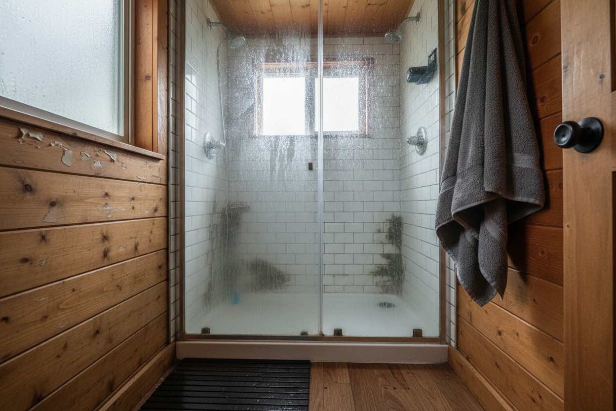 Professional image illustrating Common Mistakes to Avoid in Tiny House Bathrooms