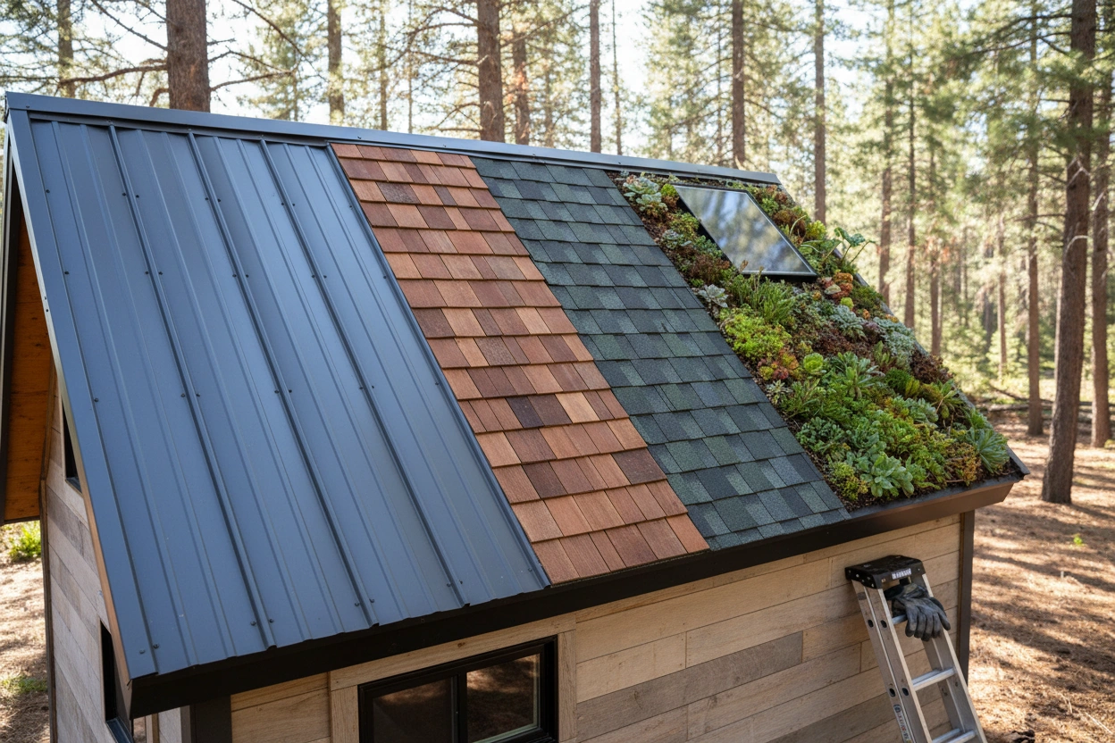 Professional image illustrating Top Roofing Materials for Tiny Houses: Pros and Cons