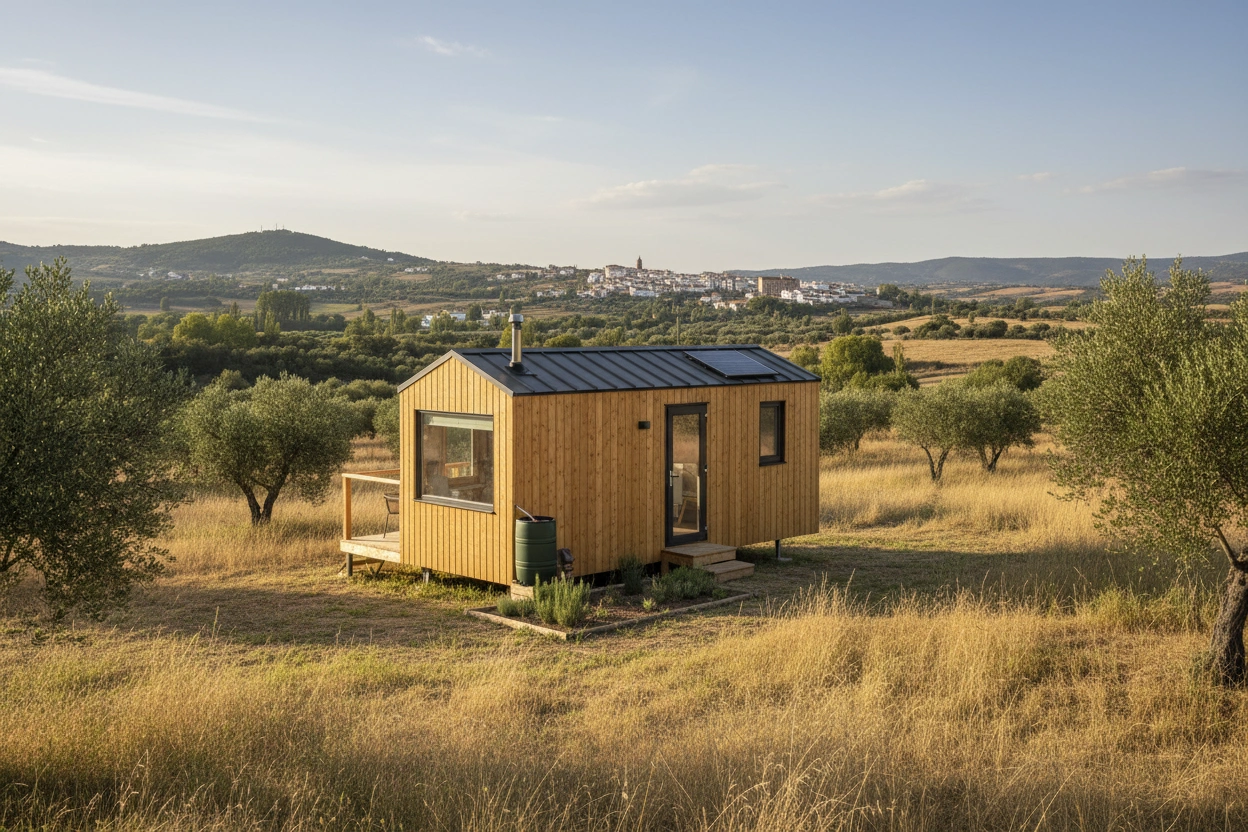 Professional image illustrating The Environmental Advantages of a Tiny House in Spain