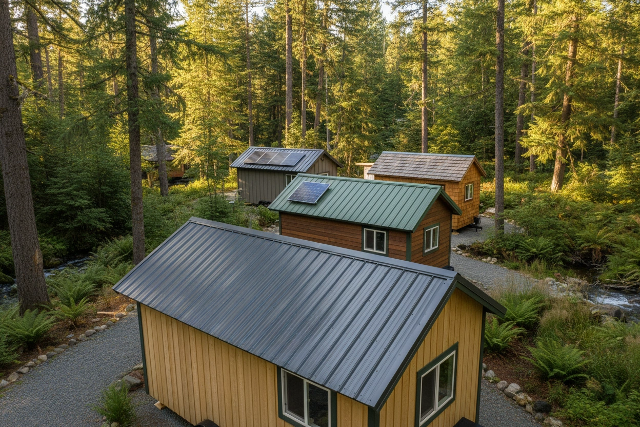 Professional image illustrating Tips for Choosing Tiny House Roofing Materials