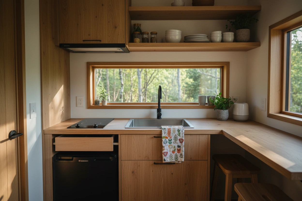 Professional image illustrating Understanding the Tiny House Kitchen Concept