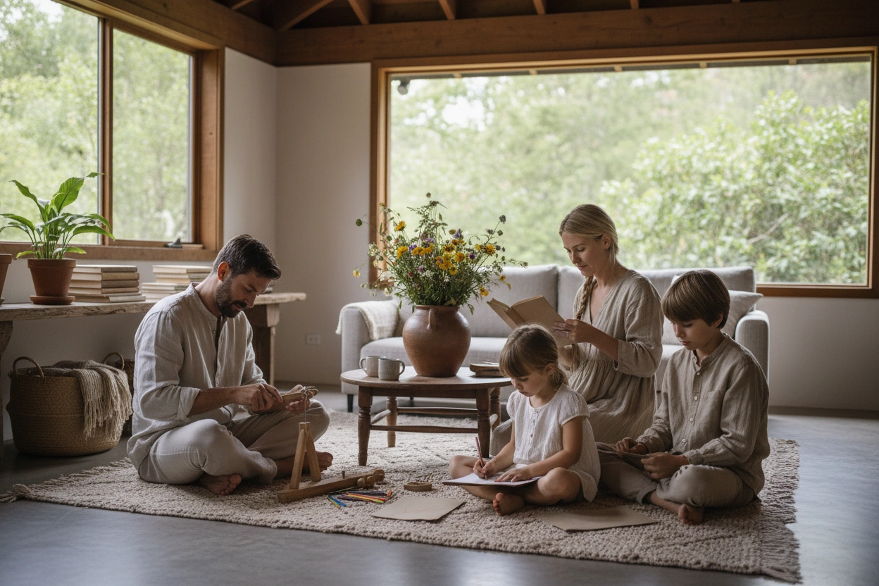 Professional image illustrating Sustainable Living Practices for Families