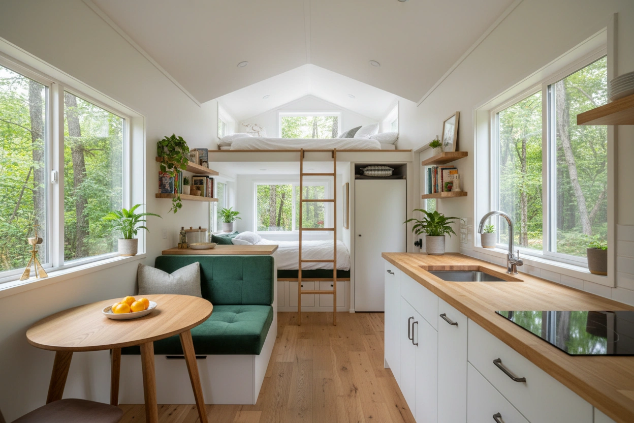 Professional image illustrating Common Misconceptions about Tiny House Living
