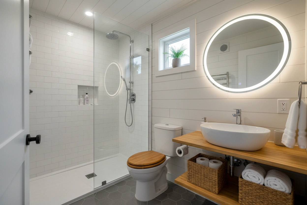 Professional image illustrating Common Misconceptions About Tiny House Bathrooms