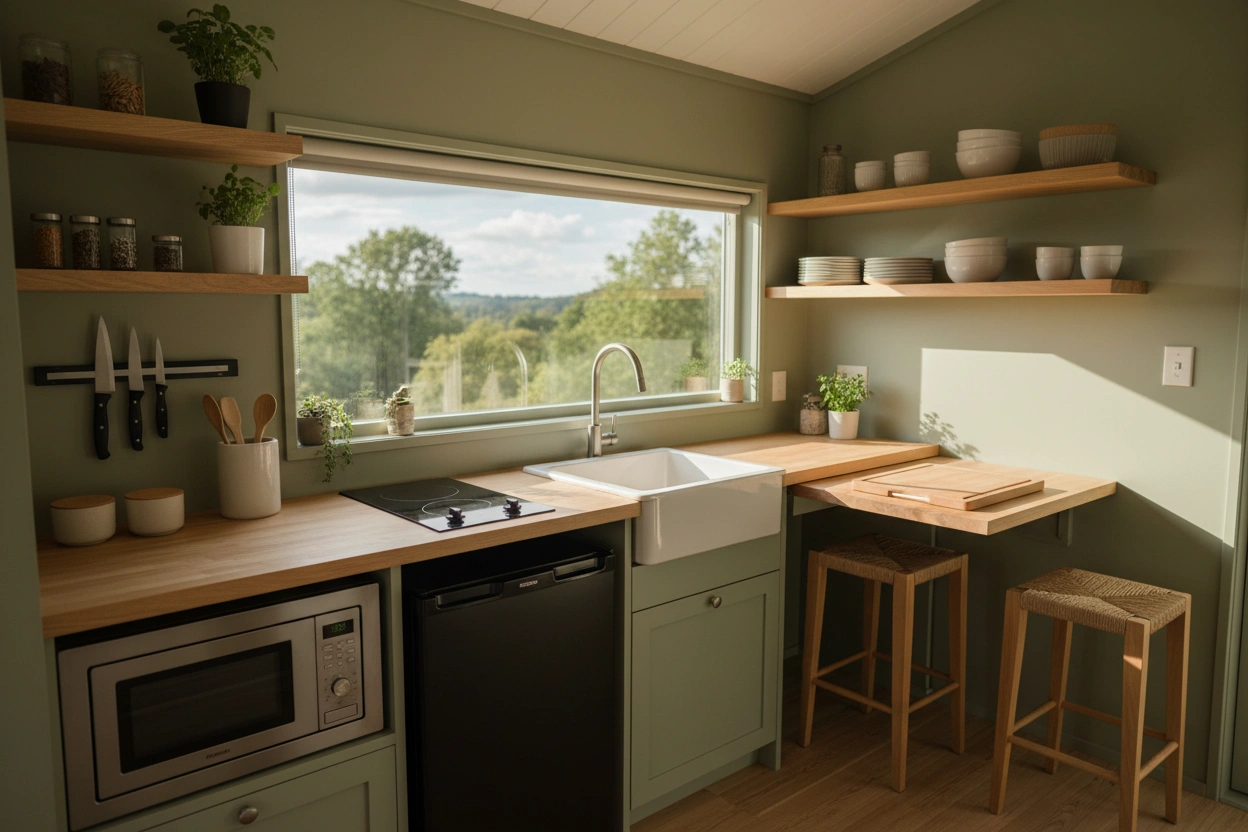 Professional image illustrating Understanding the Needs of a Tiny House Kitchen