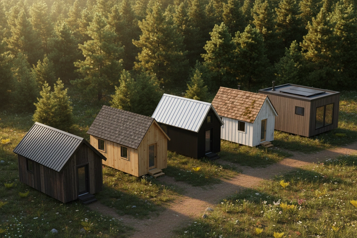Professional image illustrating Top 5 Roofing Types for Tiny Homes