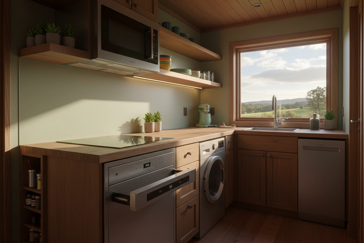 Professional image illustrating Top 10 Space-Saving Appliances for Tiny Kitchens