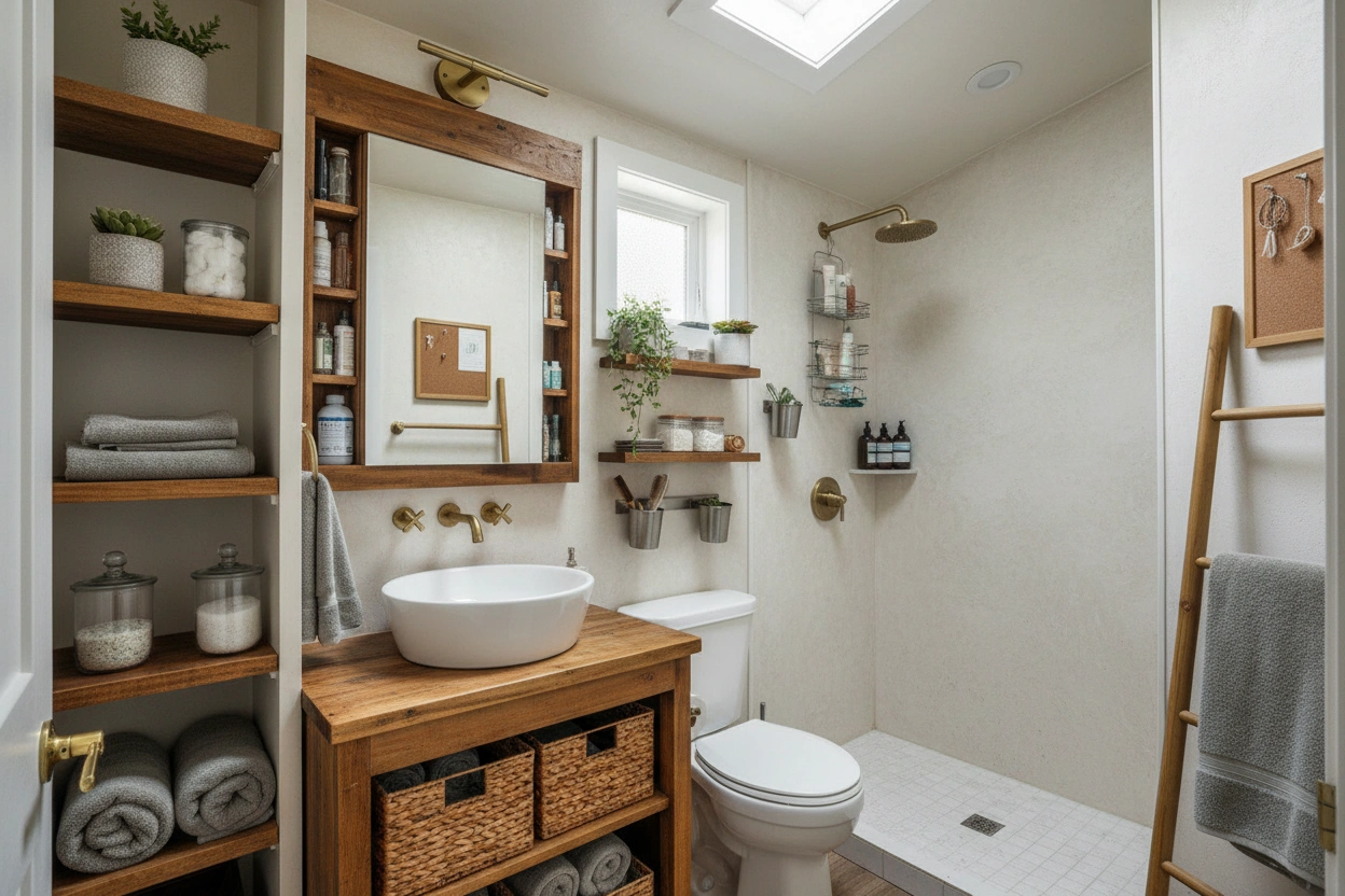Maximize Space: Smart Storage Ideas for Your Tiny House Bathroom