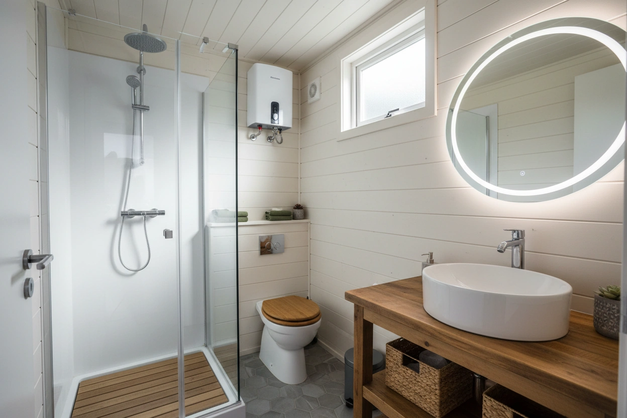 Professional image illustrating Understanding the Tiny House Bathroom