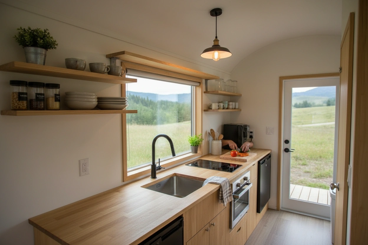 Professional image illustrating Understanding the Tiny House Kitchen Dynamics