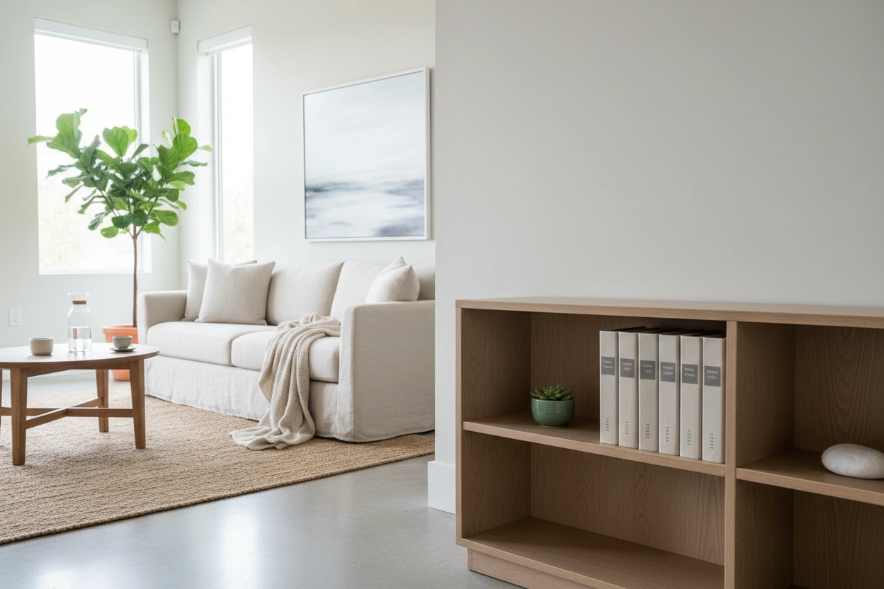 Professional image illustrating Top 10 Decluttering Tips for a Simpler Home