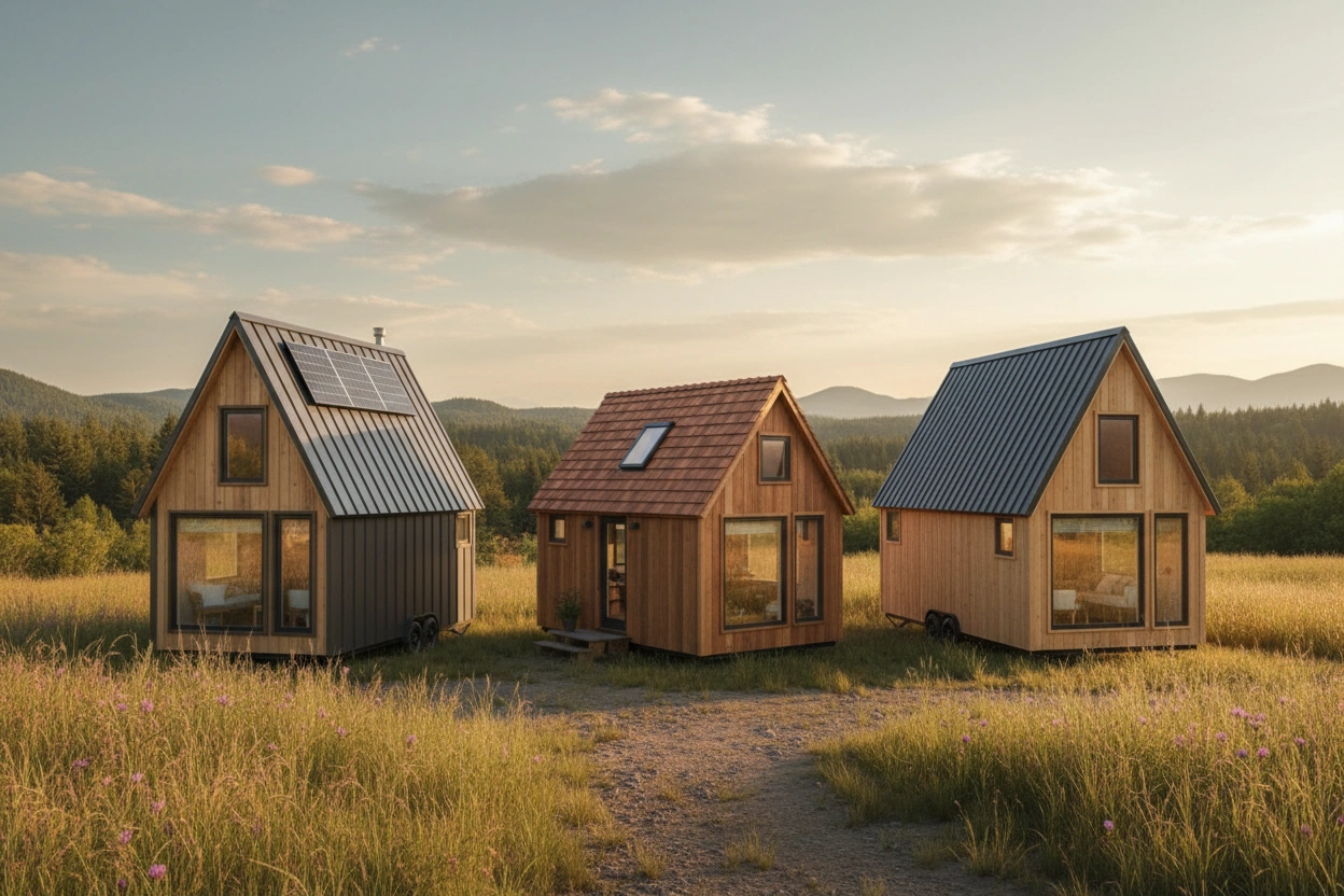 Professional image illustrating Top 5 Roofing Types for Tiny Homes