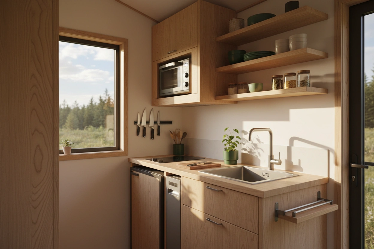 Professional image illustrating Top 10 Space-Saving Appliances for Tiny Kitchens