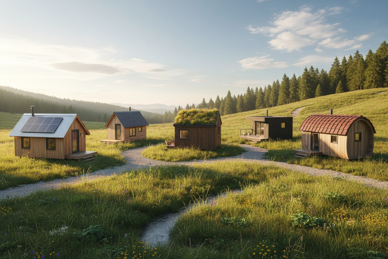 Professional image illustrating Top 5 Roofing Types for Tiny Homes